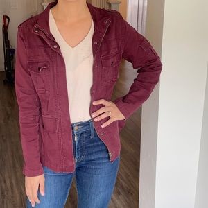 Kenzie Jeans Jean Jacket Maroon Size M